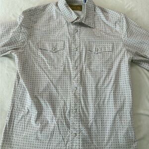 Wrangler Retro Men’s Western Shirt Sleeve Shirt Pearl Snaps Sz Large E46 Cowboy